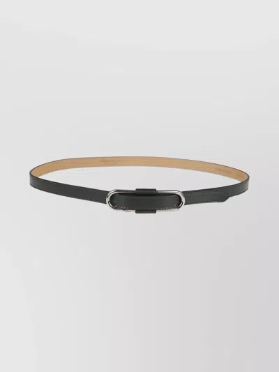 Ralph Lauren Luxurious Cowhide Leather Adjustable Belt In Black