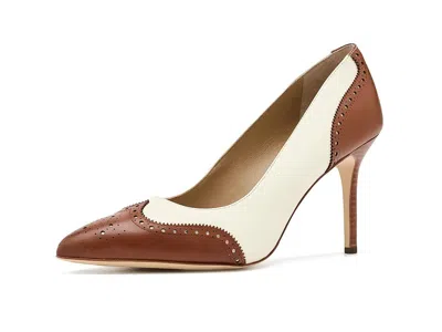 Ralph Lauren Lynden Perforated Leather Pumps In Brown