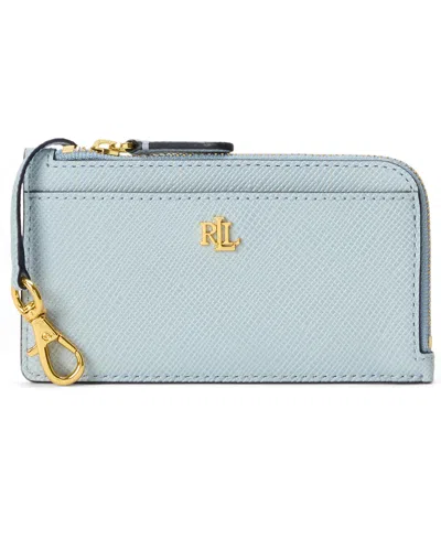 Ralph Lauren L-zip Small Card Case Wallet In Blue
