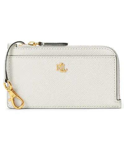 Ralph Lauren L-zip Small Card Case Wallet In White