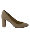 Polo Ralph Lauren Maddie Pumps In Cream Suede In White
