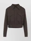 Ralph Lauren Maddison Bomber Jacket Belted Hem In Brown