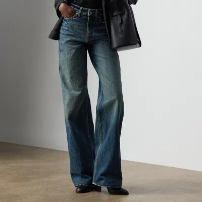 Ralph Lauren Mae Wide-leg Jean In Ashbury Wash In Blue