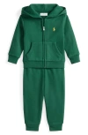 Ralph Lauren Babies'  Magic Fleece Hoodie & Joggers Set In Green
