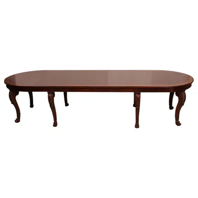 Pre-owned Ralph Lauren Mahogany Traditional Extendable Dining Table In Brown