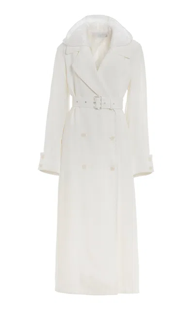 Polo Ralph Lauren Maiden Washed Canvas Coat In Off-white