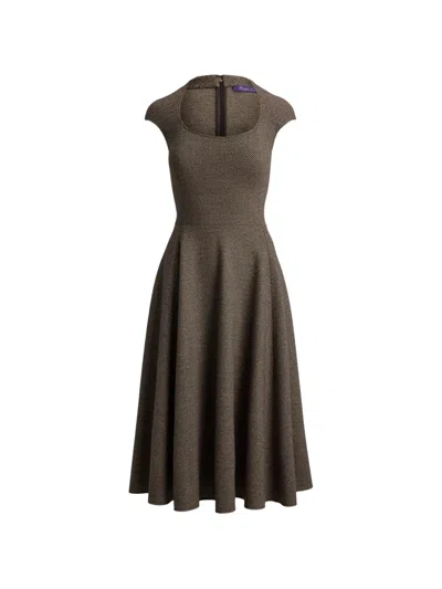Ralph Lauren Maisey Short-sleeve Midi Dress In Brown