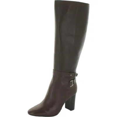 Ralph Lauren Makenna Womens Leather Knee-high Boots In Multi