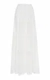 Polo Ralph Lauren Malti Lace Cotton-silk Voile Maxi Skirt In White