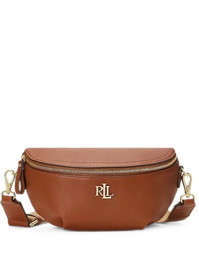 Ralph Lauren Marcy Logo-plaque Belt Bag In Brown