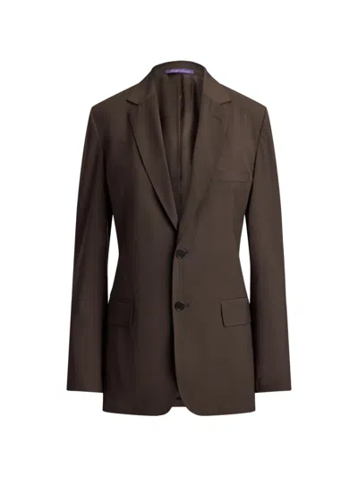 Ralph Lauren Marcy Single-breasted Blazer In Brown