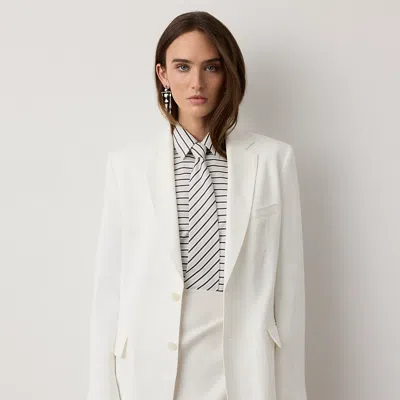 Ralph Lauren Marcy Twill Jacket In Cream In White