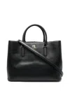 Ralph Lauren Mary Large Satchel Bag In Black