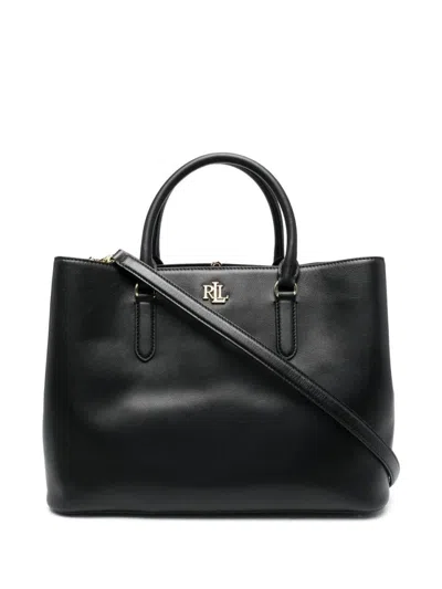 Ralph Lauren Mary Large Satchel Bag In Black