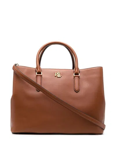 Ralph Lauren Mary Large Satchel Bag In Red