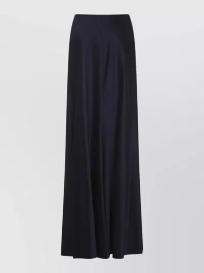 Ralph Lauren Masina Long A Line Satin Skirt In Blue