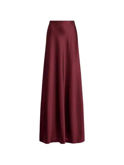Ralph Lauren Masina Satin Maxi Skirt In Purple