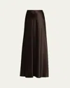 Ralph Lauren Masina Satin Trumpet Maxi Skirt In Multi
