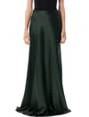 Ralph Lauren Stretch Satin Masina Maxi Skirt In Black