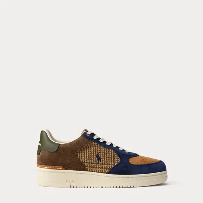Ralph Lauren Masters Court Suede & Tweed Sneaker