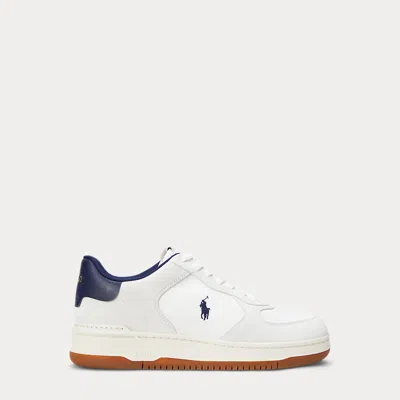 Ralph Lauren Masters Court Suede-paneled Sneaker In Multi