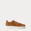 Ralph Lauren Masters Court Suede Sneaker In Brown