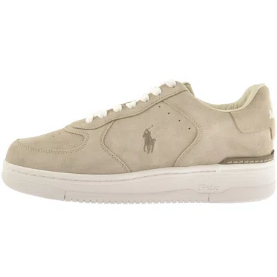 Ralph Lauren Masters Court Trainers Beige In Sand