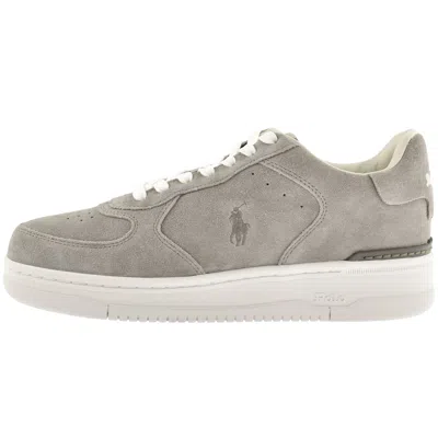 Ralph Lauren Masters Court Trainers Earth Grey In Gray