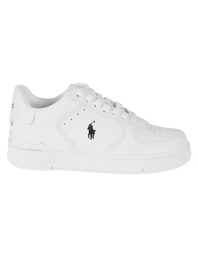 Ralph Lauren Masters Sneakers In White/black