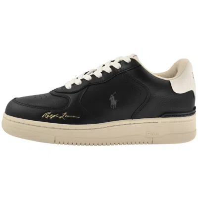 Ralph Lauren Masters Trainers White In Black