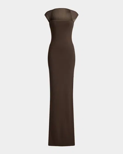 Ralph Lauren Matte Jersey Maxi Dress In Multi