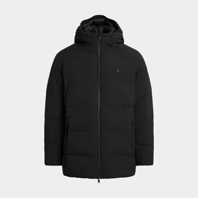 Ralph Lauren Matte Quilted Down Coat In Black