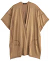 Ralph Lauren Matte Shine Belting Ruana In Madison Tan