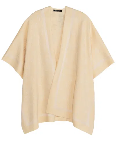 Ralph Lauren Matte Shine Logo Ruana In Cream