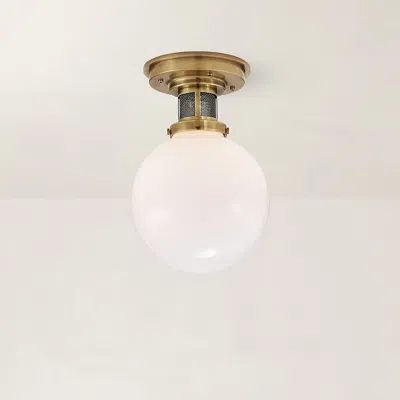 Ralph Lauren Mccarren Small Flush Mount In Gold