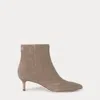 Ralph Lauren Mckay Suede Bootie Heel In Multi