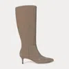 Ralph Lauren Mckay Suede Tall Boot Heel In Brown