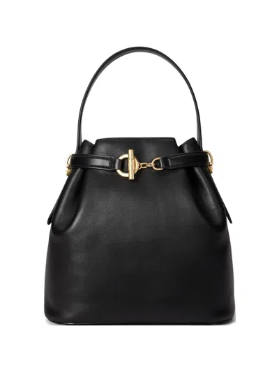 Ralph Lauren Medium Blaike Toggle-detail Bucket Bag In Black