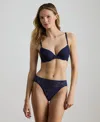 Ralph Lauren Medium Coverage T-shirt Demi Bra In Blue