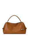 Ralph Lauren Medium Leather Shoulder Bag In Braun