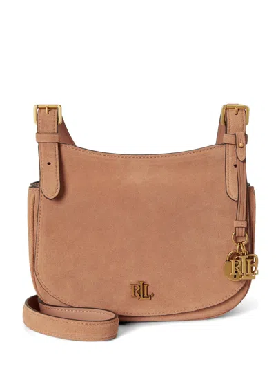 Ralph Lauren Medium Marcy Leather Crossbody Bag In Pink