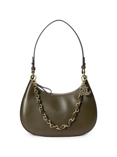 Ralph Lauren Medium Marcy Leather Shoulder Bag In Brown