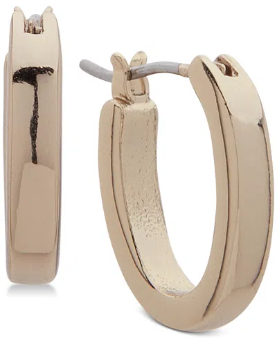 Ralph Lauren Medium Oval Hoop Earrings 1/2" In Gold