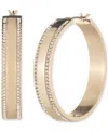 Ralph Lauren Medium Pave Hoop Earrings, 1.4" In Gold
