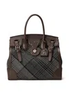 Ralph Lauren Wool-leather Soft Ricky 33 Top-handle Bag In Gray