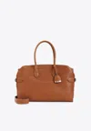 Ralph Lauren Medium The Ralph Calfskin Satchel In Brown