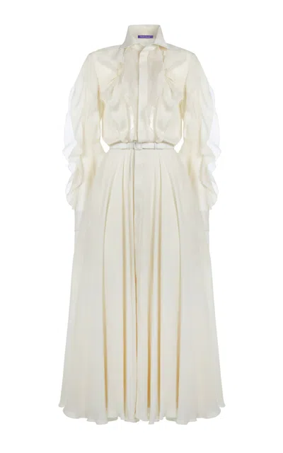 Ralph Lauren Melony Ruffled Silk Midi Dress
