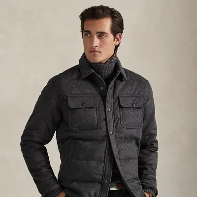 Ralph Lauren Melton Shirt Jacket In Black