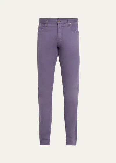 Ralph Lauren Men's 5-pocket Stretch Twill Pants In Purple