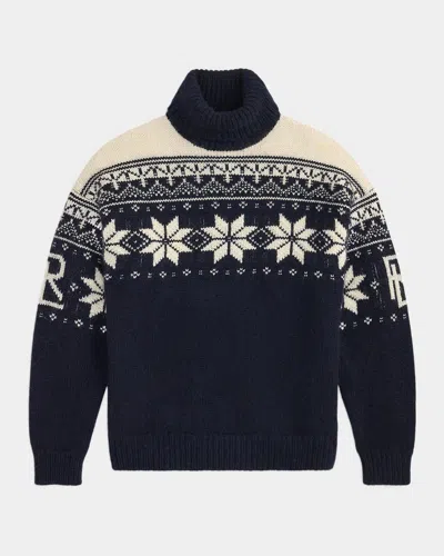 Ralph Lauren Men & Apos;s Cashmere-mohair Turtleneck Sweater In Green